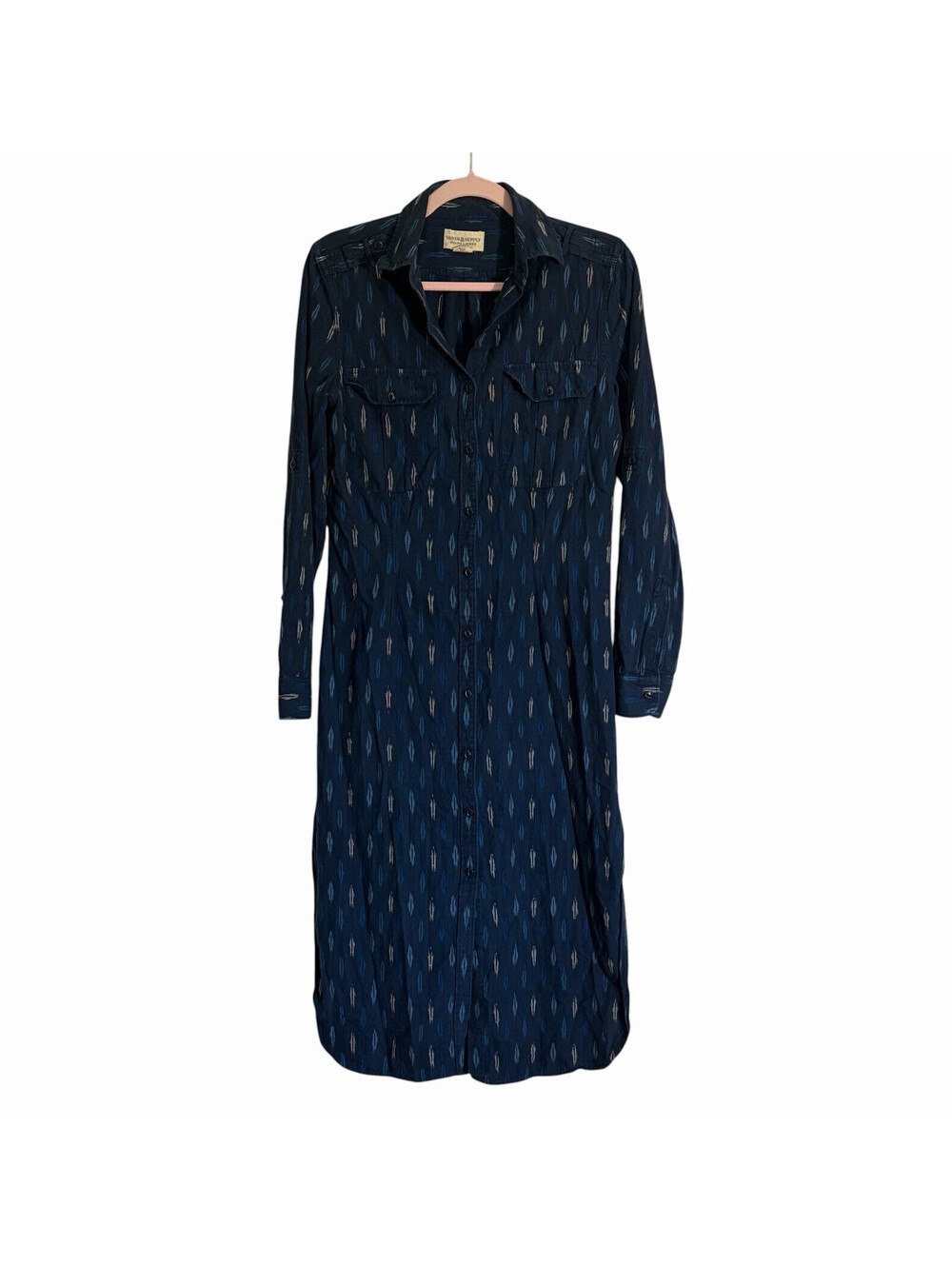 Denim & Supply Ralph Lauren Southwestern midi  Shirt Dress Button Pockets S/P